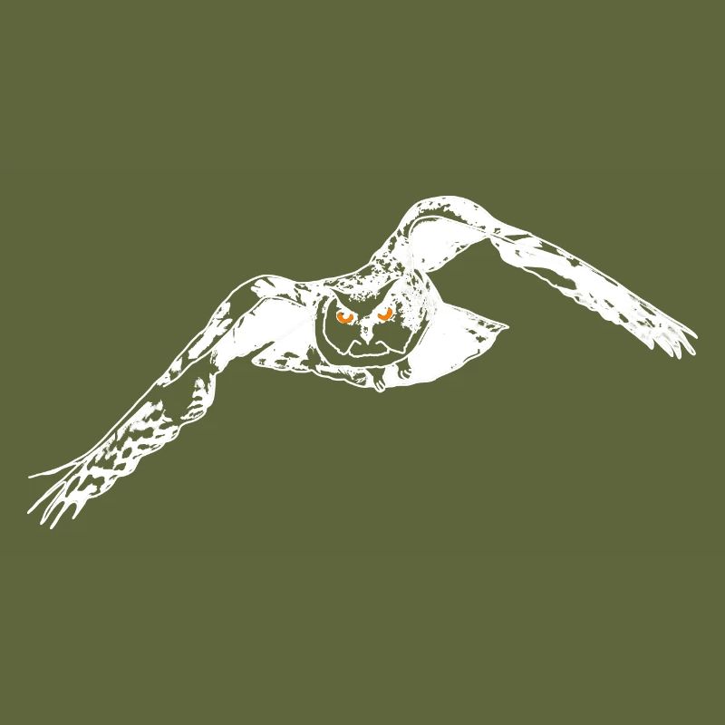 Eagle owl lineart