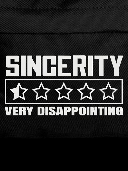 Sincerity 1 Star Review Sarcasm Design