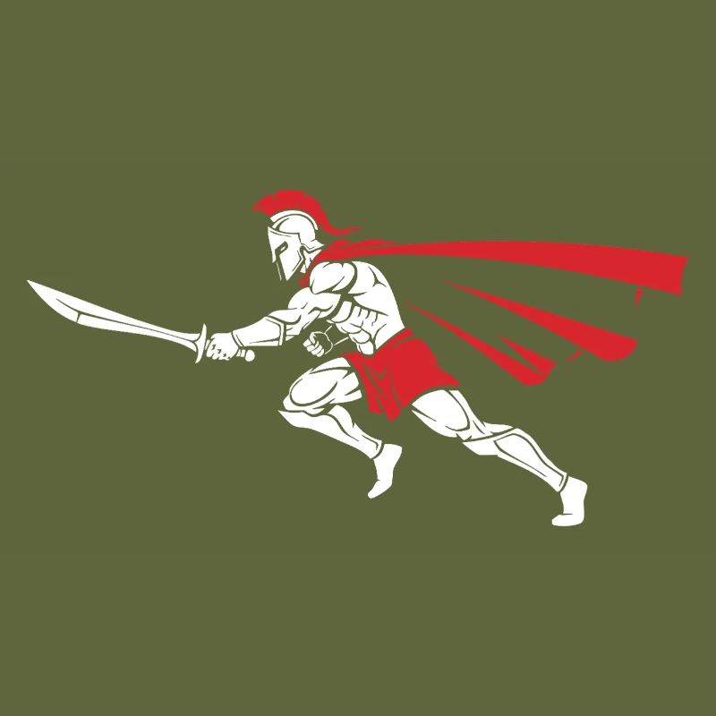 Spartan Attack Sword Maskottchen Spartan Dash