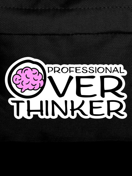 Professional Overthinker Funny Brooding Anxiety Logo