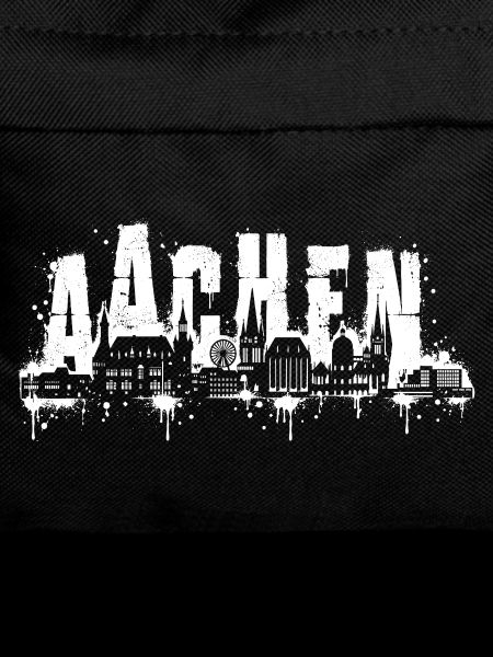 Aachen Skyline Graffiti Splatter