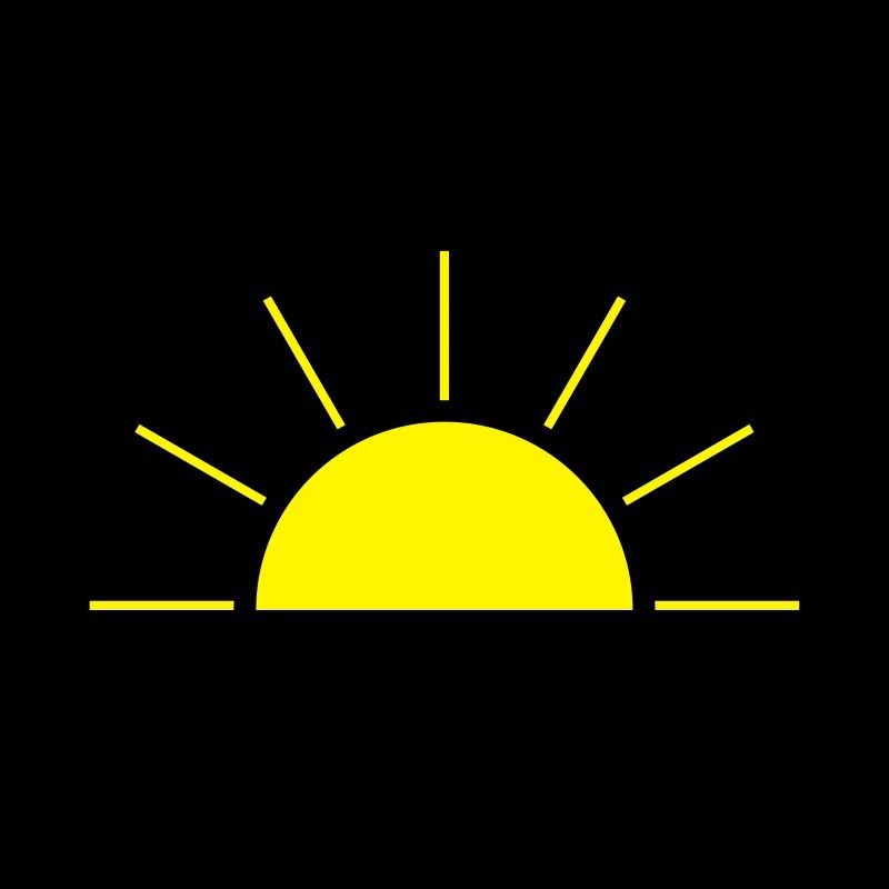 Soleil levant ou couchant jaune