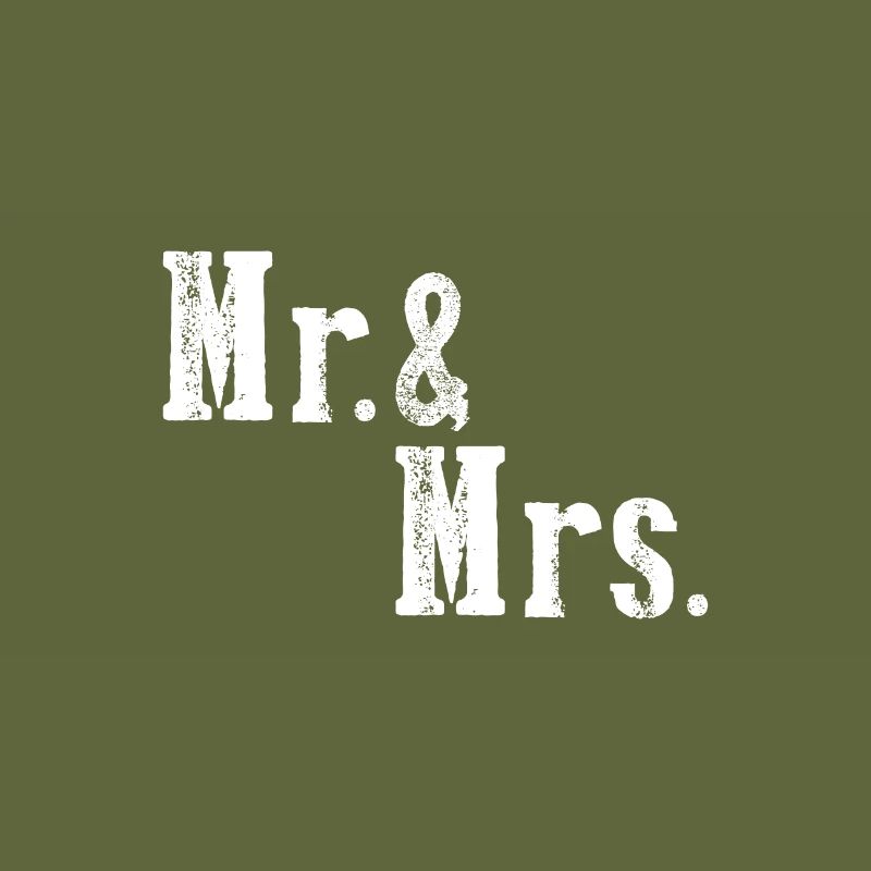 Mr. & Mrs. Wedding Marriage Lovers