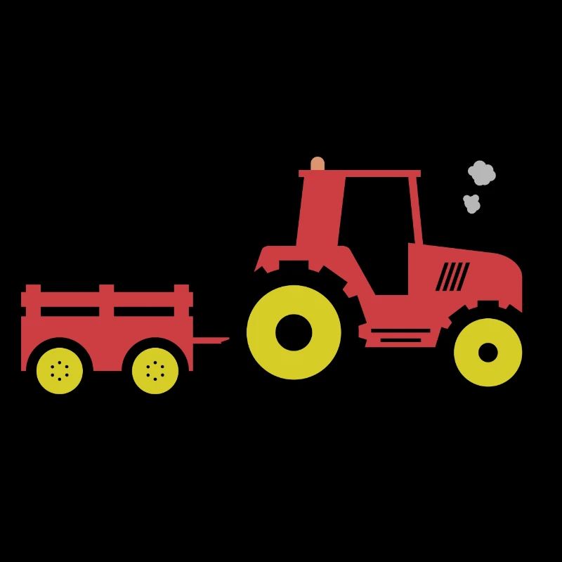 Roter Traktor & Anhänger