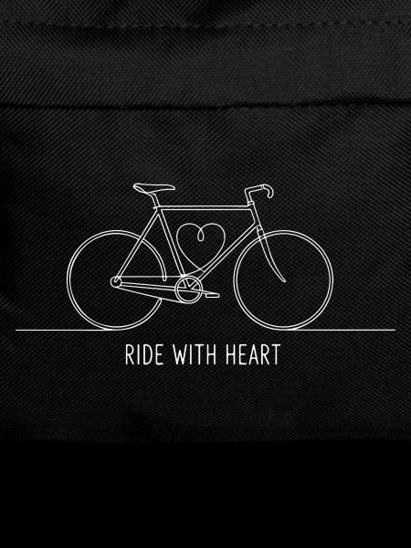 Ride With Heart Bicycle Outline