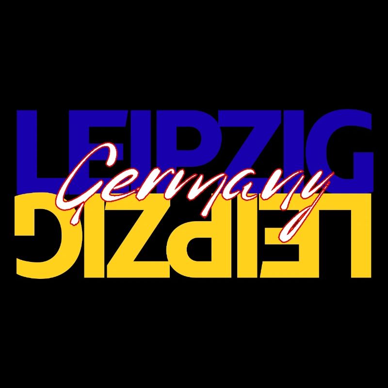 Superposition de lettrage Leipzig, Allemagne