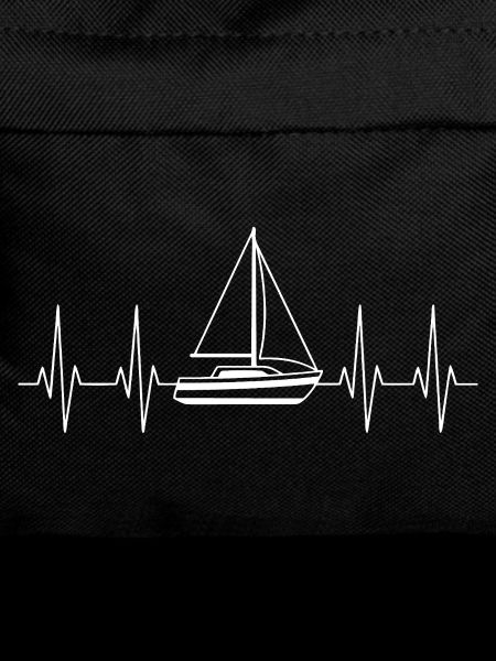 Heartbeat with sailboat ship