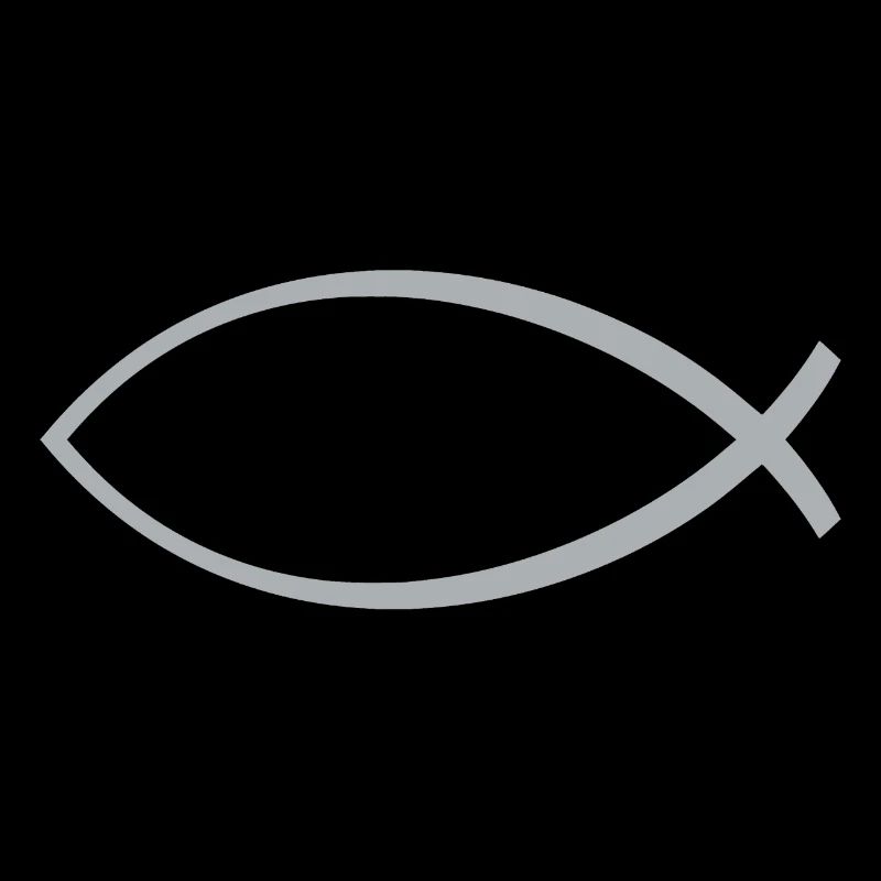 Ichtus poisson argent