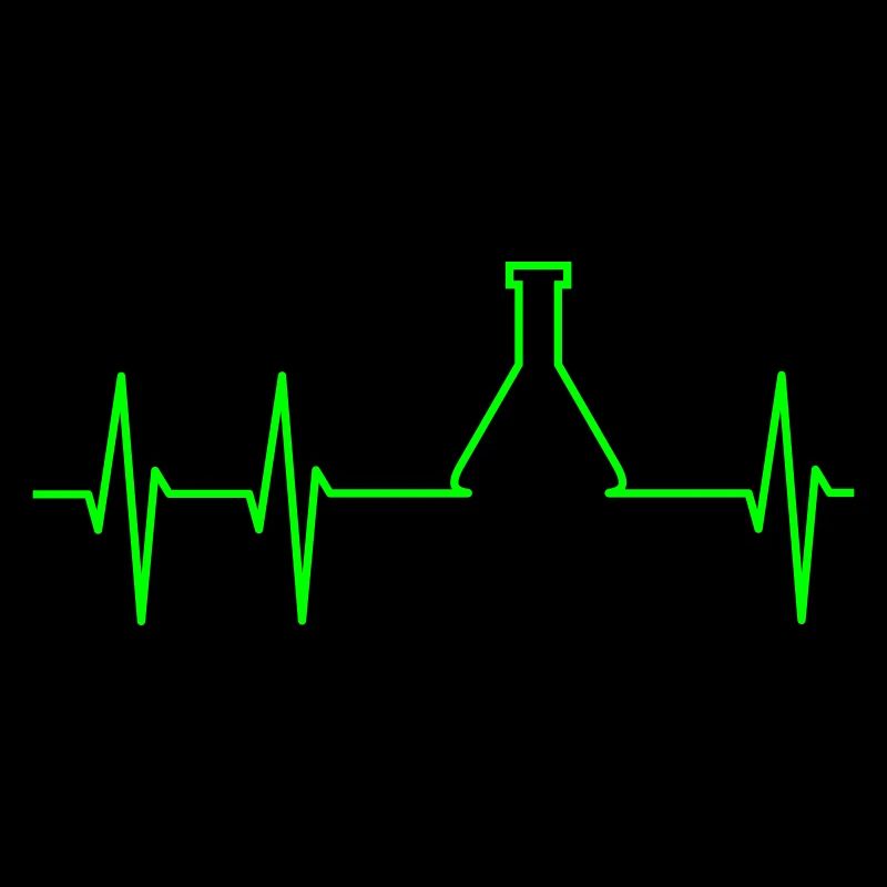 ECG and Erlenmeyer flask