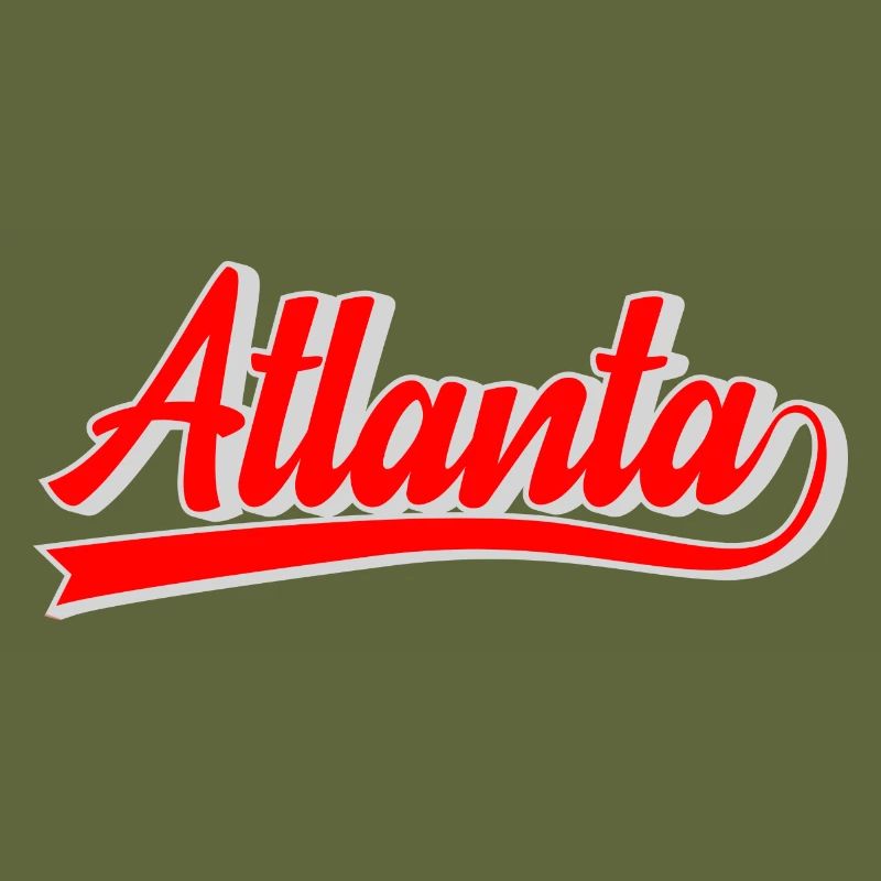 Atlanta Script Retro Logo