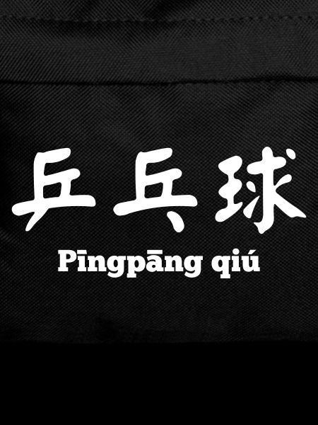 Pingpong Chinese Characters Table Tennis