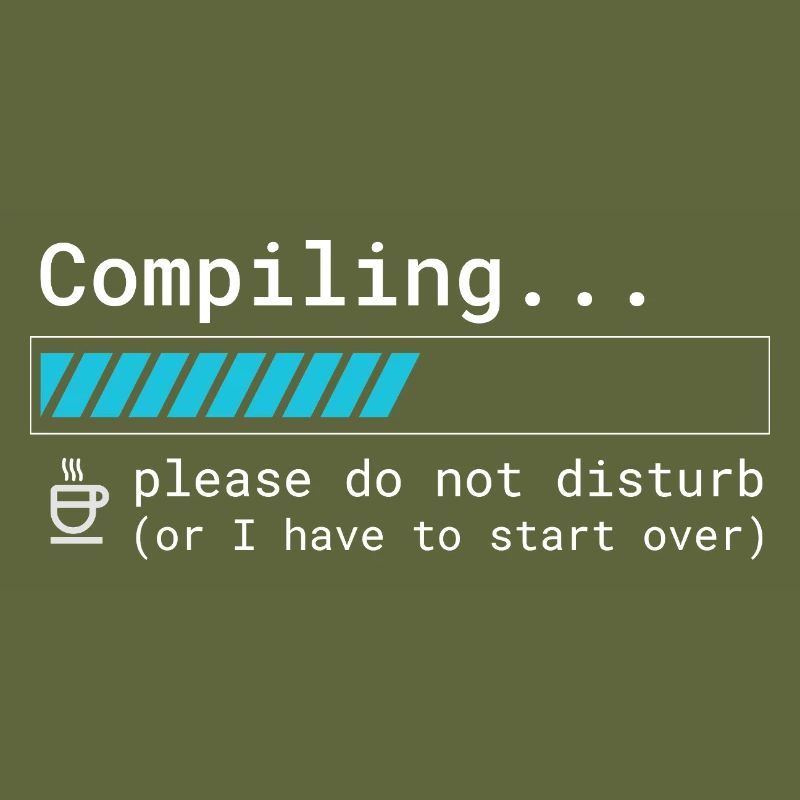 Funny Programmer T-Shirt - Compiling Please