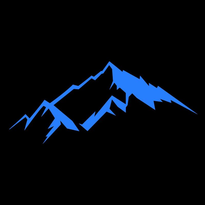 Blaue Bergsilhouette Panorama