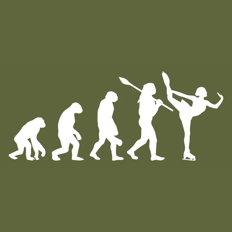 Entwicklung des Mannes, Eiskunstlauf-Mädchen, Eislauf-Mädchen