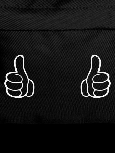 Double thumb outline shirt motif
