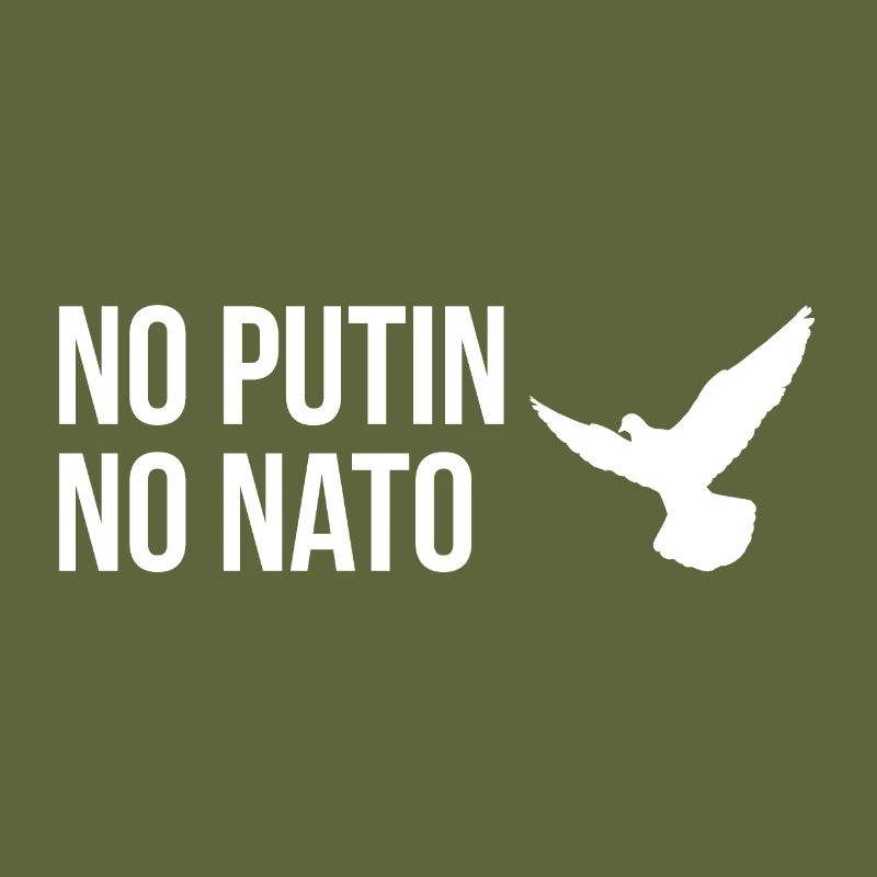 PAS DE POUTINE, PAS D’OTAN avec la colombe de la paix