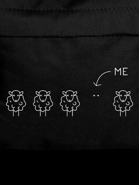 Black Sheep Funny Illustration Statement