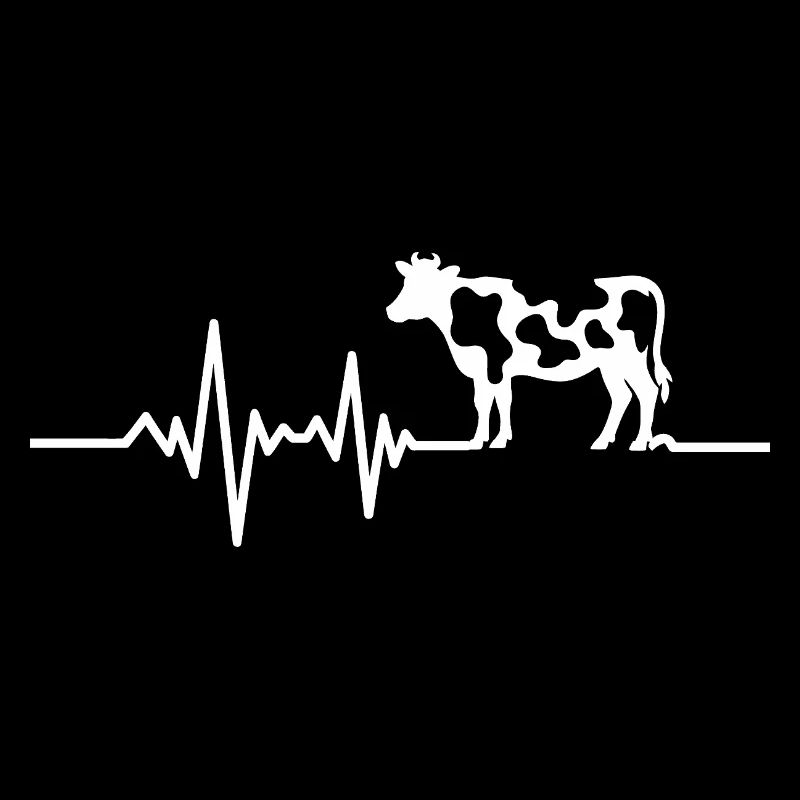 Cow with heartbeat line