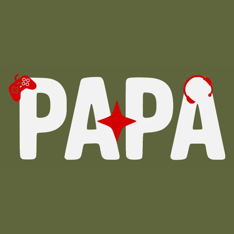 Papa Gamer mit Controller
