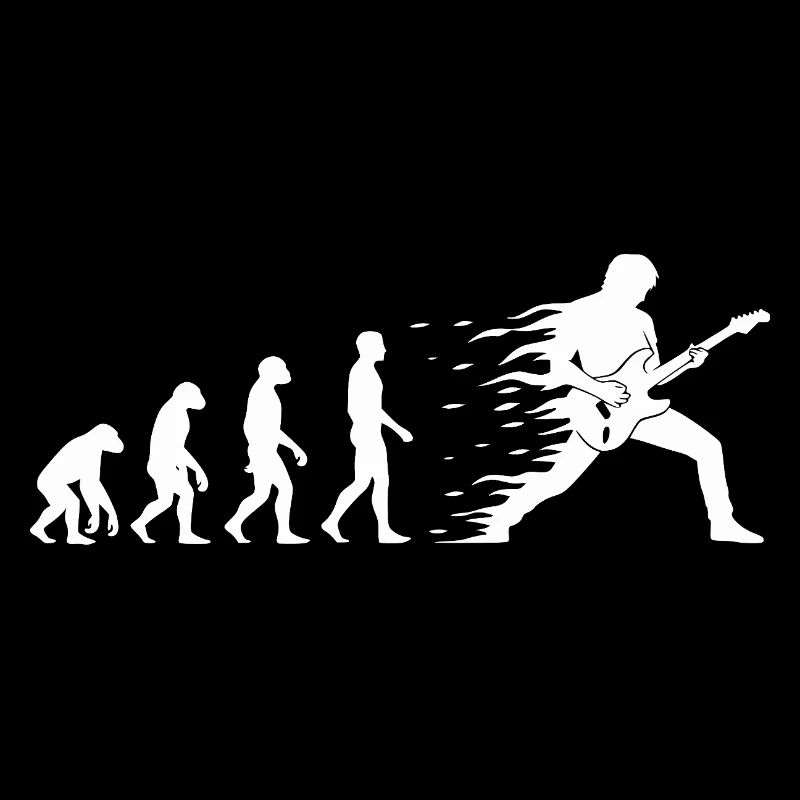 Evolution Gitarre Rock Musik T-Shirt Motiv
