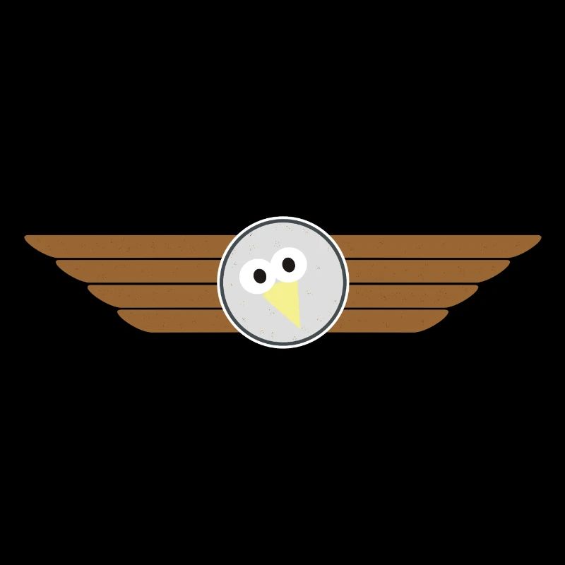 Bird flying badge