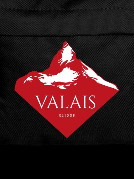 Valais Mountain Peak Red Logo
