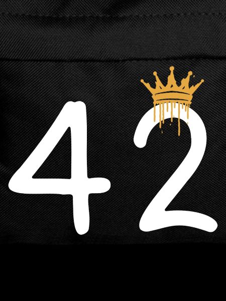 Graffiti-Zahl 42 mit Krone