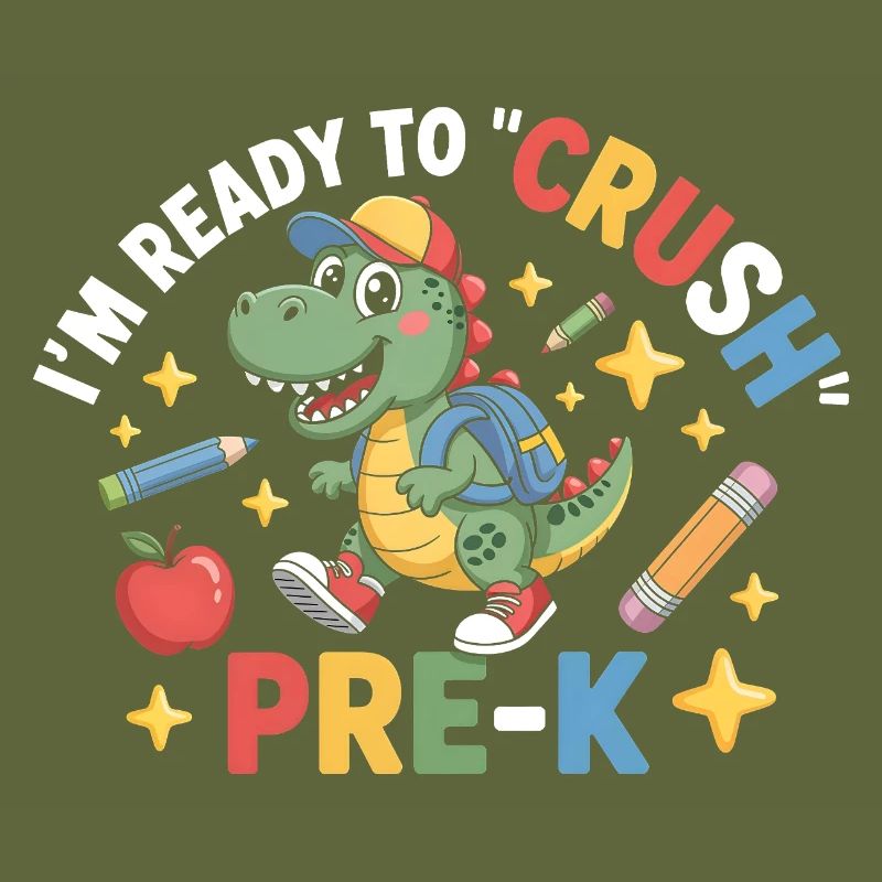 Bereit, Pre K Dinosaurier zu zerquetschen
