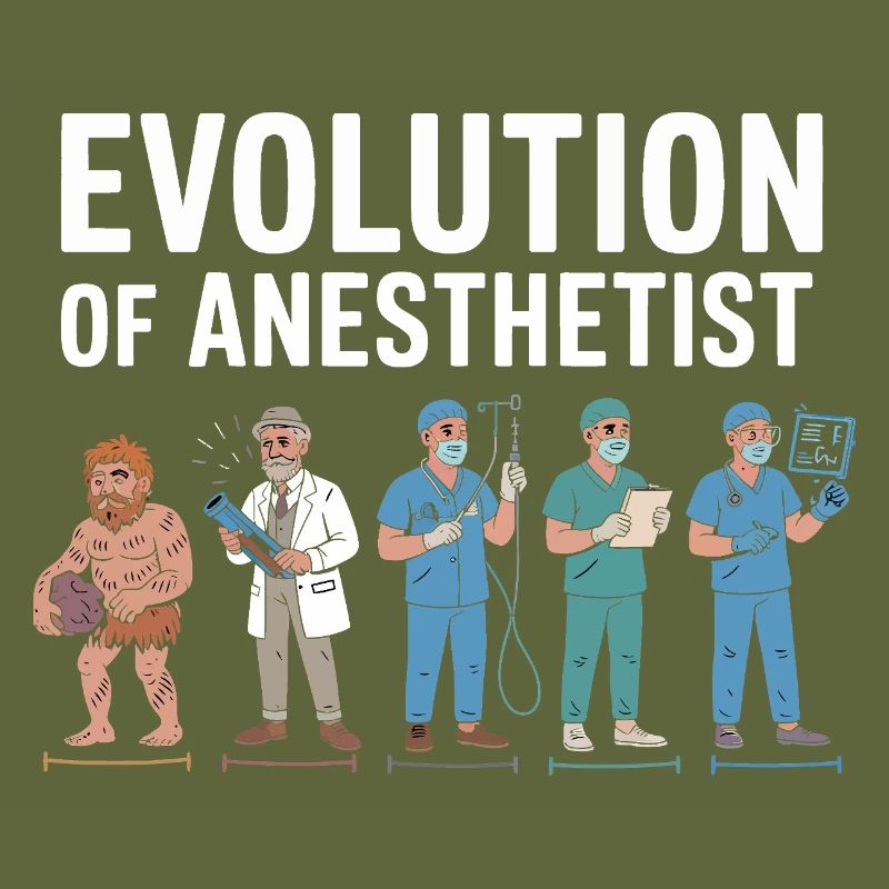 Illustration de l'évolution des anesthésistes