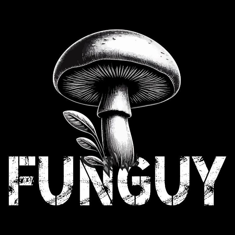 Design champignon avec lettrage