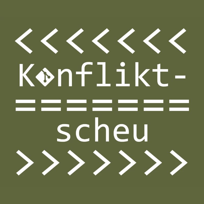 Konfliktscheu Git Nerd Shirt