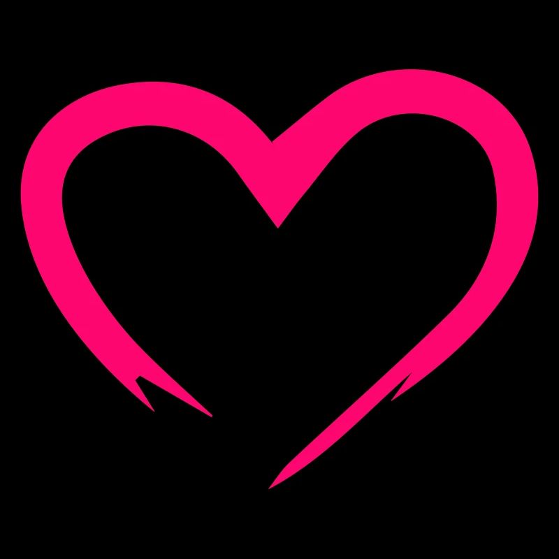 Pinkes Herz-Outline Design