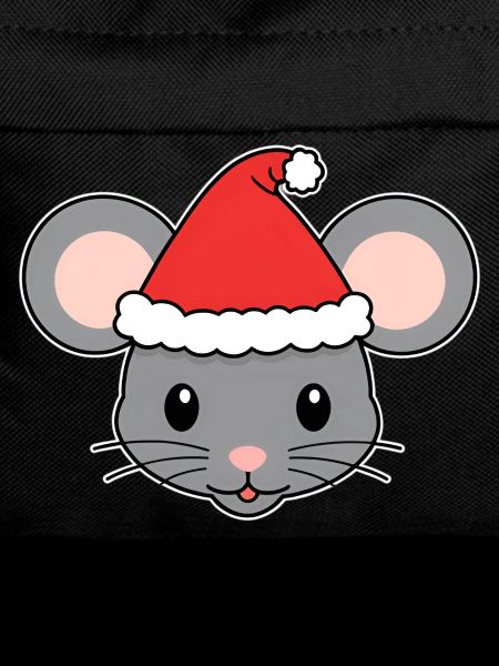 Christmas Mouse with Santa Hat