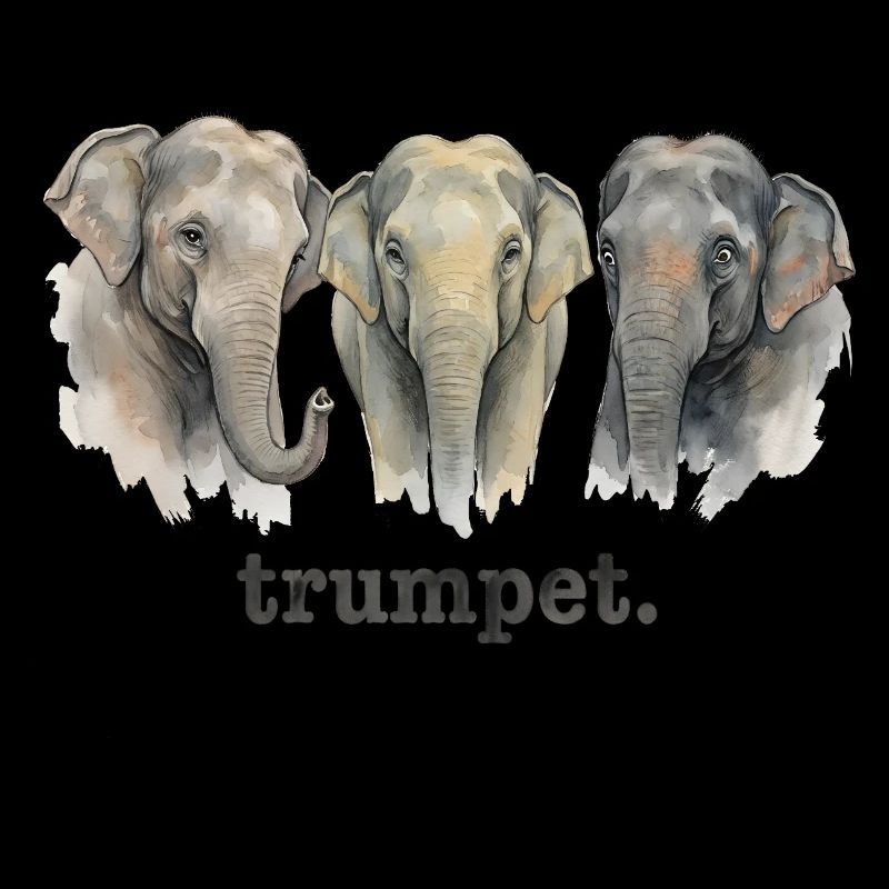 Elephant Trumpet Funny Elephant Lover Tromp