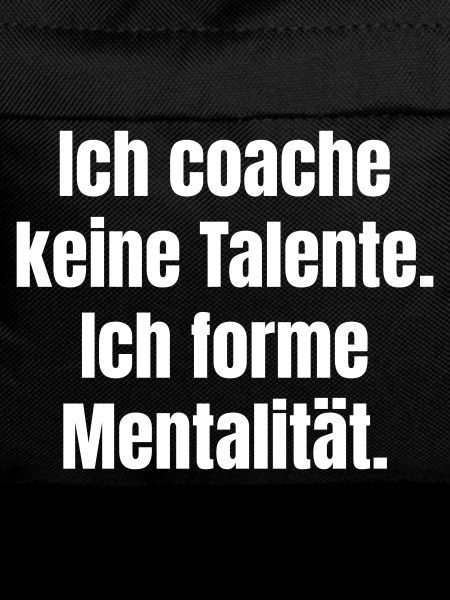 Shaping mentality instead of talent coaching