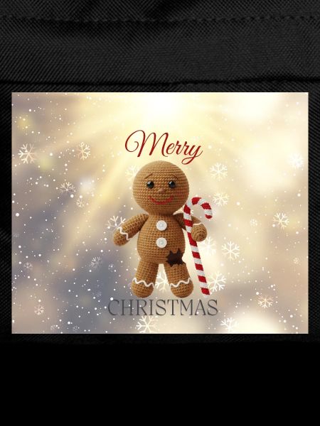 Gingerbread Man with Candy Cane Christmas