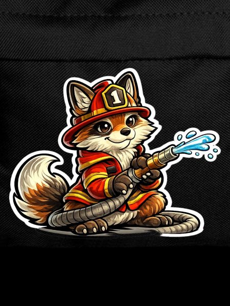Fuchs Feuerwehrheld im Einsatz