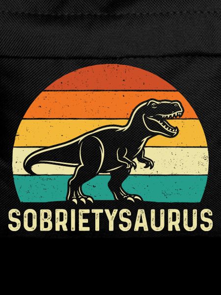 Sobrietysaurus Funny Sober Recovery AA NA