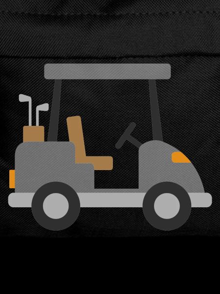 White Golf Cart