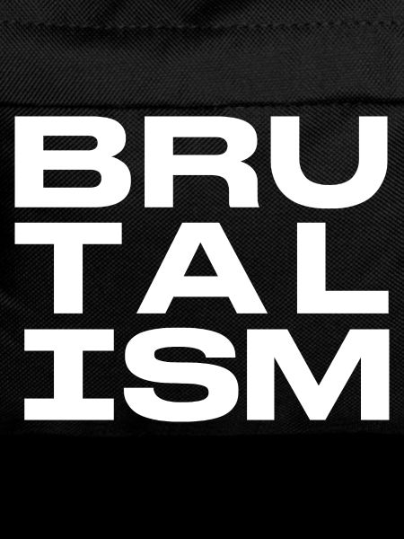 Brutalismus-Blockbuchstaben