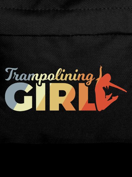 Funny trampoline girl