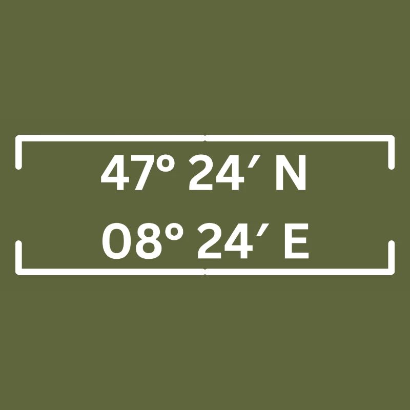 Coordinates Dietikon Zurich Minimalist