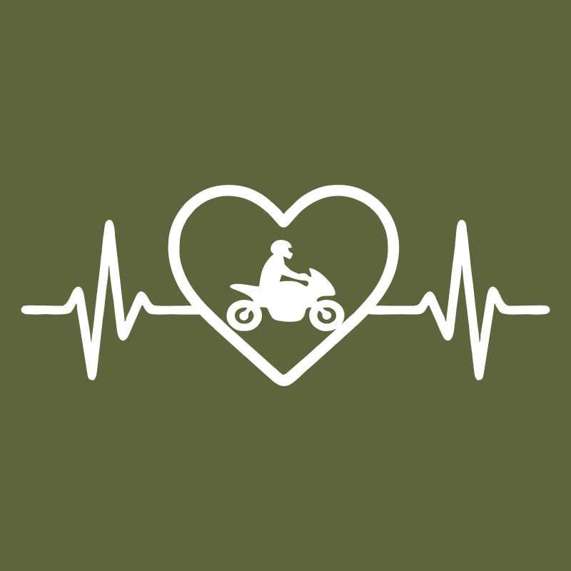 Motorcycle Biker Heart