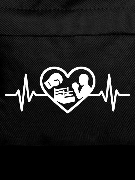 Boxing Heart Glove Ring Silhouette