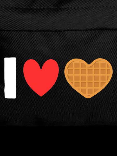 I Love Waffles Heart Waffle Breakfast