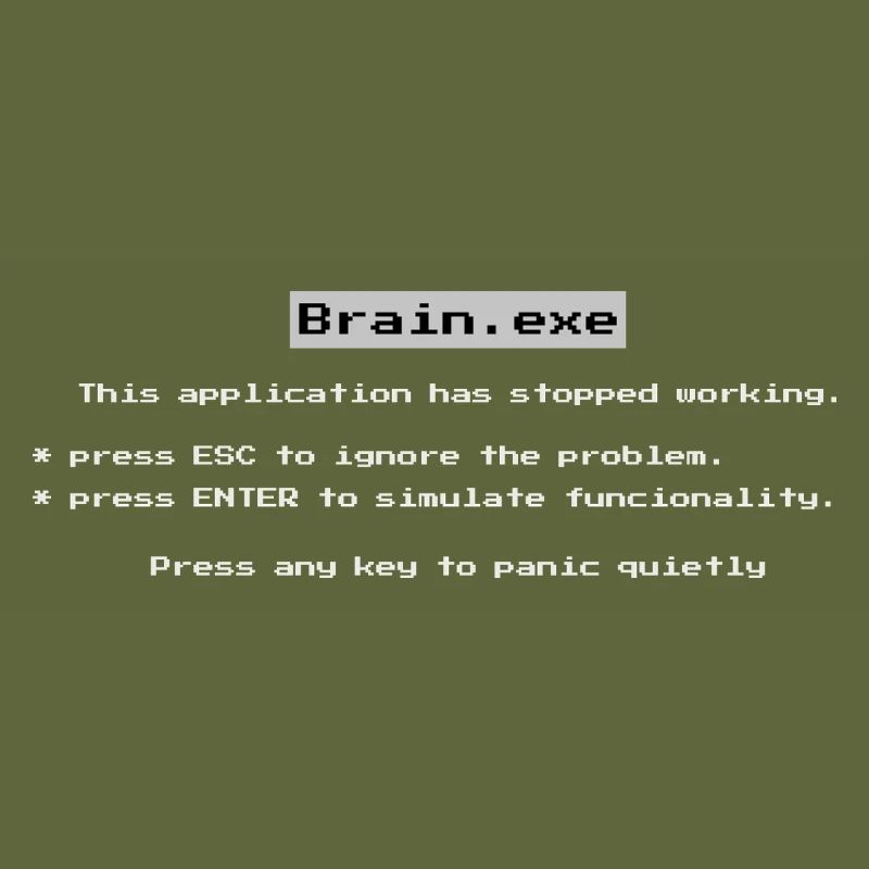 Brain.exe – Funny Computer Error Shirt