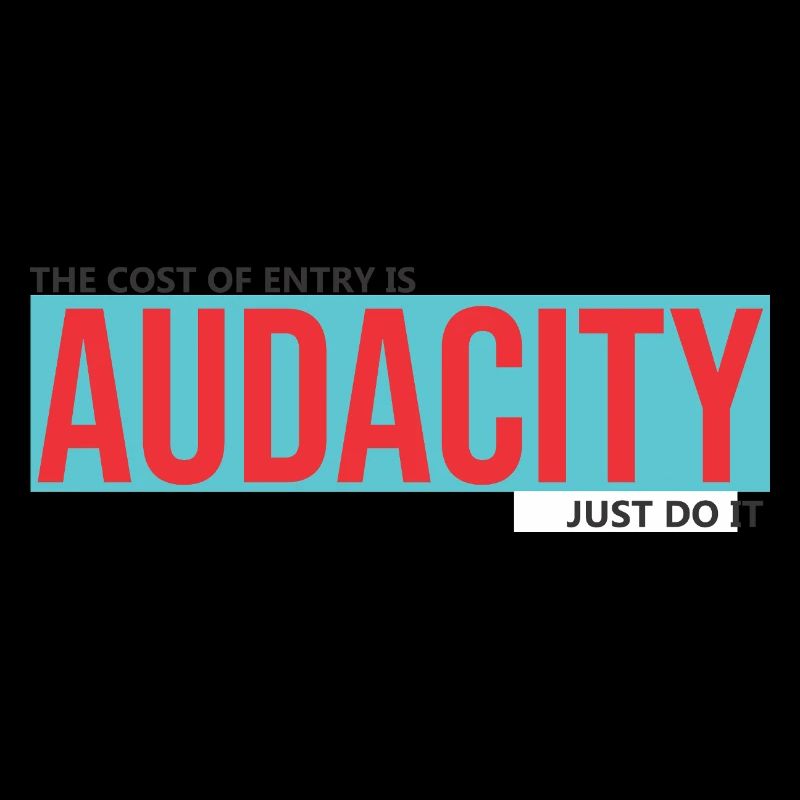 Audacity: Strong red on turquoise