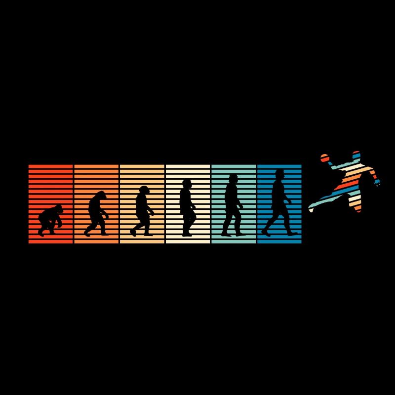 Evolution handball vintage retro design