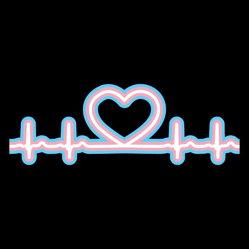 Transgender Pride Heartbeat