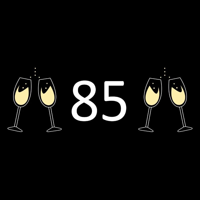 85e anniversaire 85 ans 85 Numéro 85 Blanc